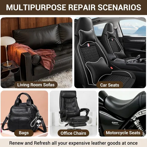 Vista 8 de Parche de reparación de cuero autoadhesivo para muebles, cinta de reparación de cuero para sofá, asiento de automóvil, silla, muebles, kit de Grano