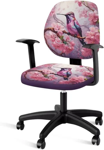 Vista 11 de Funda para silla de oficina de mármol azul, funda para silla de escritorio, sin brazos, fundas para sillas de computadora, 2 piezas, tela elástica