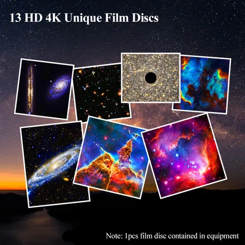 Vista 2 de Proyector de galaxia para dormitorio, proyector de estrellas planetario 13 en 1 con sistema solar y constelación, proyector de luz de galaxia