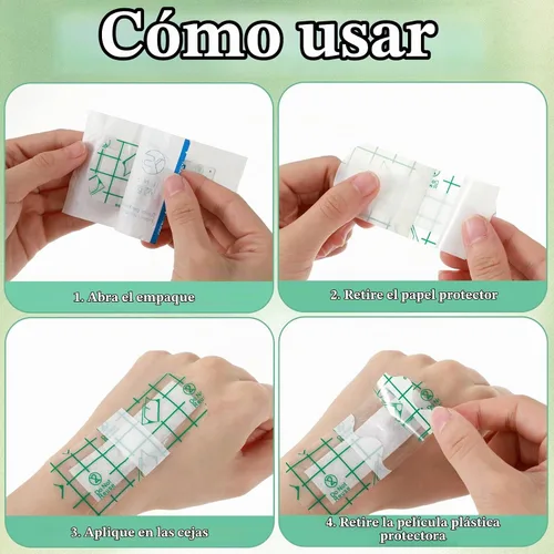 Vista 3 de 40 cubiertas de cejas, cubierta de plástico para cejas para ducha, protector de ojos impermeable para cejas, protección de tatuajes, película