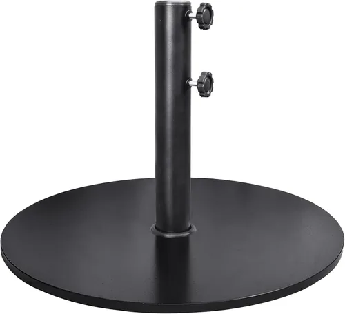 Vista 8 de EliteShade USA - Base redonda resistente para sombrilla de hasta 140 libras, con placa de acero para patio al aire libre, jardín o mesa de patio