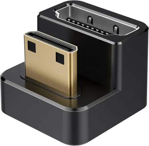 Vista 10 de AGVEE Paquete de 1 adaptador HDMI macho a HDMI hembra en ángulo de 180 grados, en forma de U 8K a 60HZ, convertidor de conector extensor