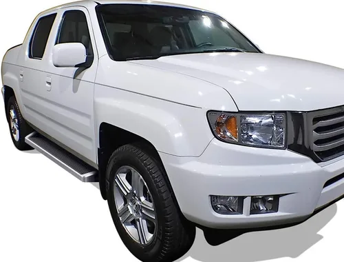 Vista 2 de APS (Estribo plateado) Estribos Nerf Bars escalones laterales compatibles con Honda Ridgeline 2006-2014 Crew Cab