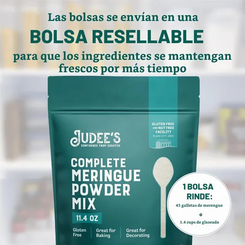Vista 8 de Judee's Gluten Free Mezcla completa de merengue en polvo, mezcla de glaseado real y suministros de decoración de galletas, polvo de merengue