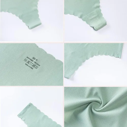 Vista 5 de Aogda Tangas para mujer, ropa interior sin costuras, calzones de tiro bajo