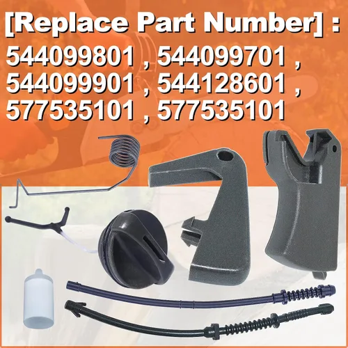 Vista 2 de Para Husqvarna 445 445E 450 450E para motosierra, kit de gatillo del acelerador, 544099801, 544099701, 544099901, 544128601, 577535101, 577535101