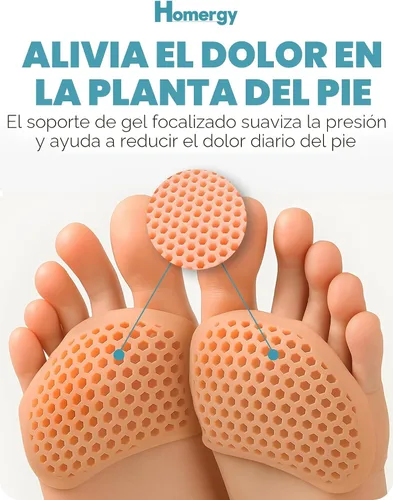 Vista 4 de Homergy - Almohadillas metatarsianas para pies - Cojines de gel suave para la bola del pie para alivio del dolor, diseño de manga ultradelgada, se