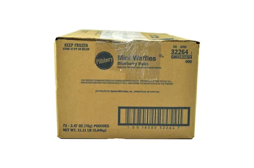 Vista 5 de Pillsbury Blueberry Bash Mini Waffles, 2.47 onzas, 72 por caja.