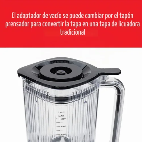 Vista 4 de ZWILLING Enfinigy - Batidora eléctrica de 48 onzas con hoja cruzada y tapa al vacío, color negro