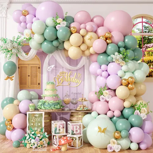 Vista 13 de FunHot Kit de arco de globos azules y plateados, kit de guirnalda de globos de color azul metálico y blanco plateado con globos de aluminio