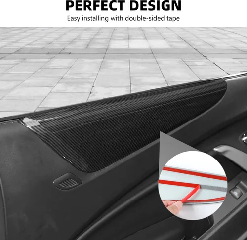 Vista 5 de RAZPOY Cubierta para reposabrazos de panel de puerta interior, moldura de panel de puerta interior compatible con accesorios interiores Chevrolet