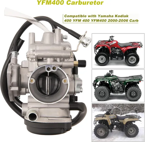 Vista 2 de Carburador YFM400 para Yamaha Big Bear 400 Carb, compatible con Yamaha Big Bear 400 2000-2006, Kodiak 400 2000-2006, 2007-2014 Grizzly 450 carburador