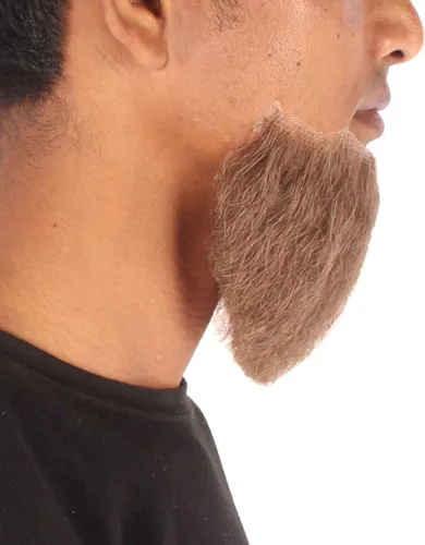 Vista 5 de HPO Hombres Cabello humano Barba Cosplay Pelo Facial (marrón)
