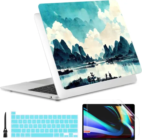 Vista 21 de Batianda Funda diseñada para el nuevo MacBook Pro M2 de 13 pulgadas, modelo A2338, versión 2022, carcasa protectora rígida ultrafina, antisucia