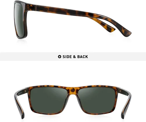 Vista 4 de MERRY'S - Gafas de sol deportivas rectangulares, lentes polarizados con protección UV400, para hombres y mujeres, gafas para ciclismo, conducción
