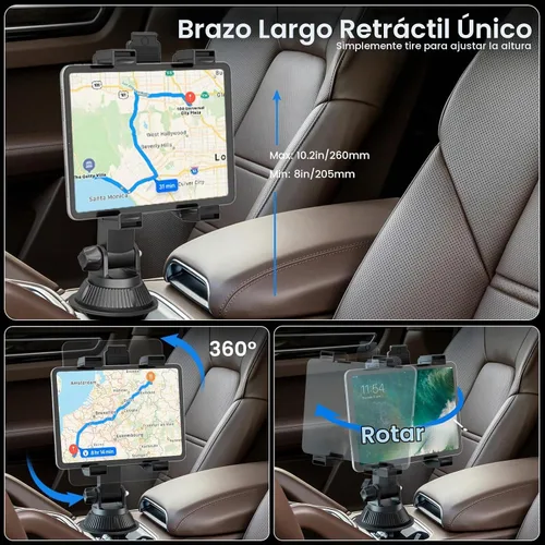 Vista 6 de OHLPRO Soporte universal para tablet de coche para camión, soporte universal para iPad Pro Air Mini de 7 a 11 pulgadas, Galaxy Tab, brazo ajustable