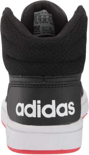 Vista 3 de adidas Zapatos de baloncesto para niños Hoops Mid 2.0, OnixShock YellowAsh Silver