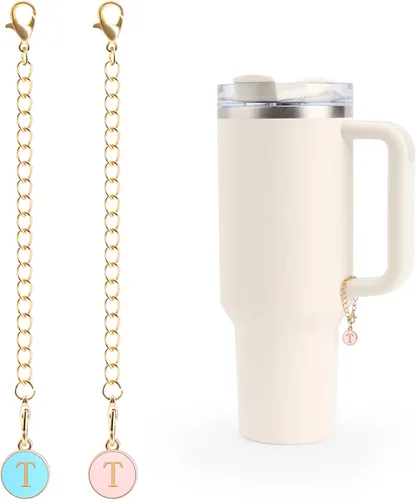 Vista 14 de Accesorios de Copa Stanley de 2 piezas - Dije de 26 letras adecuado para vasos térmicos modernos y Hydro Flask, identificación de mango de taza