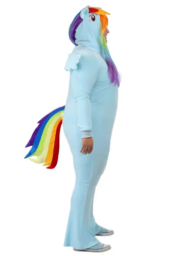 Vista 4 de Disfraz de talla grande para mujer Rainbow Dash de My Little Pony Multicolor