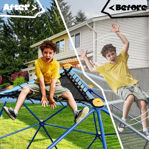 Vista 6 de JYGOPLA Silla de red para cúpula de escalada de 10 pies y 11 pies, accesorios de cúpula para escalar resistentes, fácil de instalar, para niños de 4