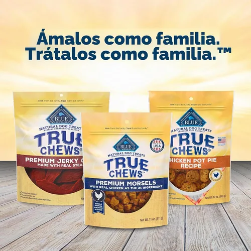 Vista 9 de Blue Buffalo True Chews - Mordiscos Premium Naturales para Perros, Receta de Pollo, Bolsa de 11 onzas