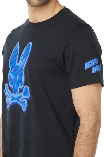 Vista 3 de Psycho Bunny Pisani - Camiseta gráfica azul marino SM (hombre 4), marino