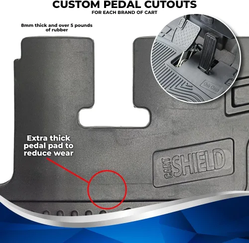 Vista 3 de Shield Family/Club Clean Golf Cart Floor Mat, New & Improved, Only Golf Car Mat to Meet 6 ASTM Standard for DS, TXT, RXV, Precedent, Yamaha & Icon