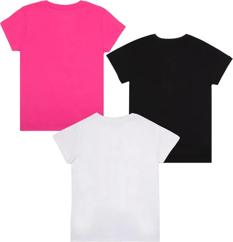 Vista 2 de Barbie Colorful Silhouettes - Paquete de 3 camisetas de manga corta para niñas
