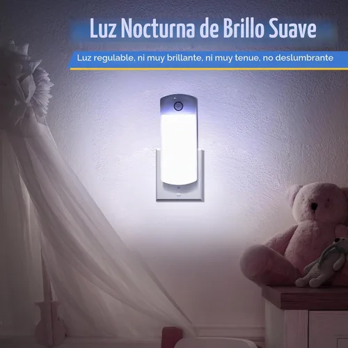 Vista 5 de Luz LED 4 en 1 para corte de energía en el hogar, luz blanca, paquete de 6 Blanco