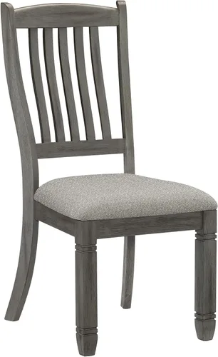 Vista 5 de Lexicon Saratoga - Silla de comedor (juego de 2), color gris antiguo