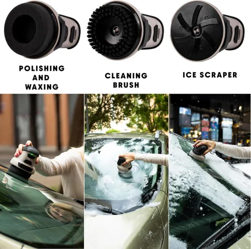 Vista 2 de ZONETECH Rascador de hielo eléctrico para parabrisas de automóvil, rascador de nieve eléctrico para ventana, herramientas de eliminación de hielo