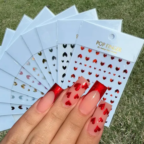 Vista 12 de Calcomanías de uñas de gato, 8 hojas de calcomanías autoadhesivas 3D con diseño de gato dorado, plateado, negro, blanco, para niños, niñas, mujeres