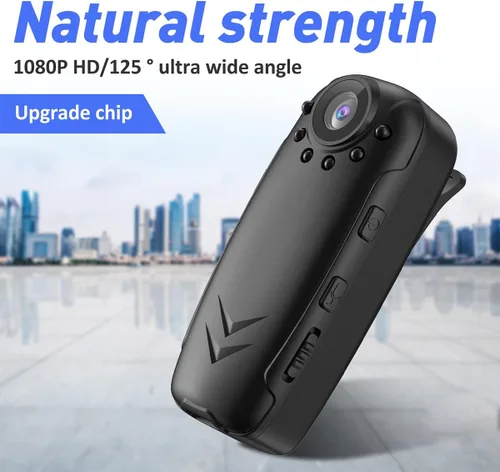Vista 4 de TooPro Cámara corporal HD 1080P con visión nocturna, grabación de video y grabación de bucle, mini cámara corporal portátil para actividades al aire