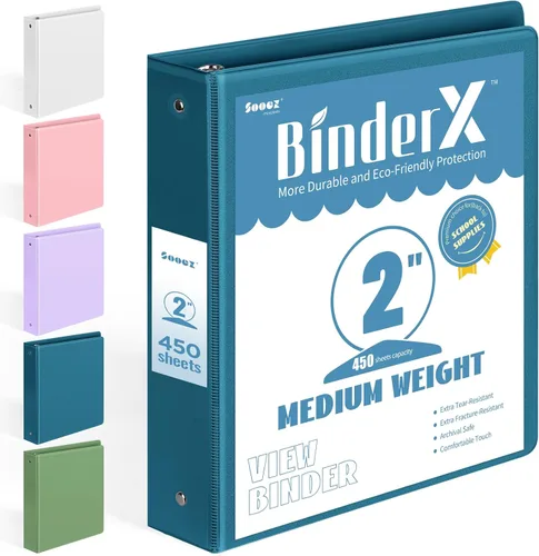 Vista 33 de BinderX - Carpeta de 3 anillos redondos extraduradera de 1 pulgada, se adapta a 175 hojas de papel de 8.5 x 11 pulgadas, cubierta personalizable