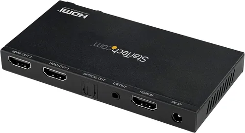 Vista 4 de StarTech.com Divisor HDMI de 2 puertos - 4K 60Hz con escalador incorporado - HDCP 2.2 - Emulación EDID - Sonido envolvente 7.1 (ST122HD20S)