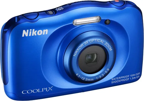 Vista 4 de Nikon COOLPIX S33 Cámara digital impermeable (azul) - Versión internacional