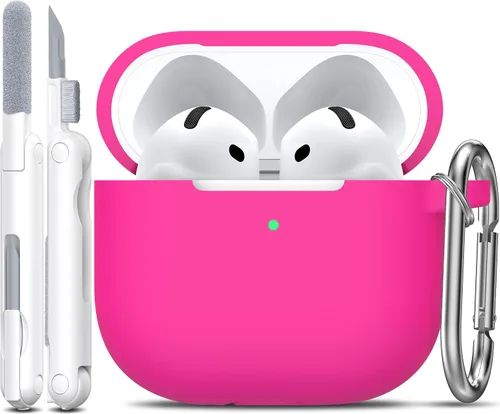 Vista 64 de R-fun for AirPods 2nd/1st Case Silicone Cover, Banana Violet Violeta plátano