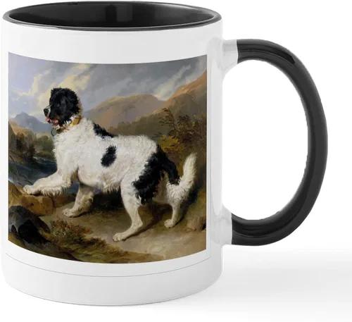 Vista 9 de CafePress Newfoundland Dog Drool Zone Taza de café de cerámica de 11 oz (11.0 fl oz)