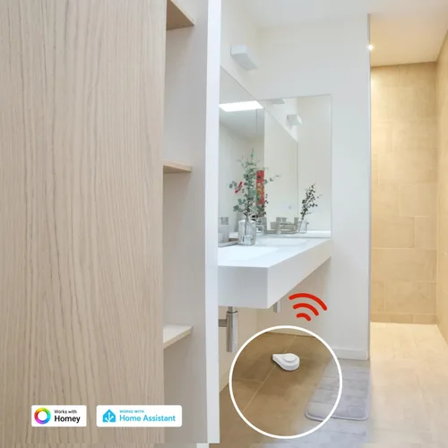 Vista 3 de THIRDREALITY Sensor de fuga de agua Zigbee con detección de goteo, alarma de 120dB, notificaciones de la aplicación habilitadas cuando funciona