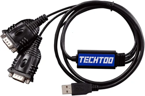 Vista 9 de TECHTOO Adaptador USB a Serial RS232 DB9 de 4 puertos USB a Seria Convertidor Serial Cable de 9 pines con tornillos de pulgar