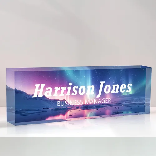 Vista 8 de Placa de nombre personalizada para escritorio, placa de nombre de escritorio personalizada, placa de nombre acrílica, accesorios de escritorio