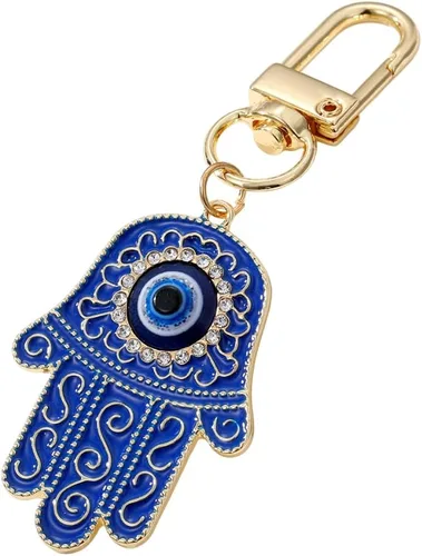 Vista 15 de Llavero de mano Hamsa de mal de ojo para llavero de coche, bolso de buena suerte, amuleto