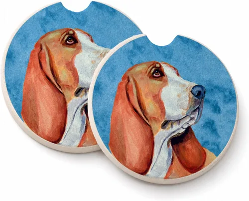 Vista 47 de Caroline's Treasures SS4767-BUCARC - Juego de 2 portavasos para automóvil, diseño de bulldog inglés, absorbentes para automóvil, portavasos
