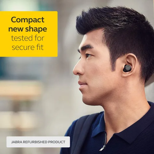 Vista 3 de Auriculares inalámbricos Jabra Elite 75t con asistente de voz, color negro, con estuche de carga (renovados)