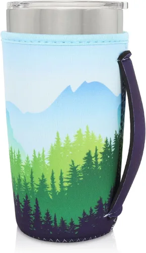 Vista 110 de Fundas Aislantes de Neopreno Portavasos con Asa para Vasos Tumbler de 20oz, Funda Reutilizable para Café Helado Para Tazas de Café de 30oz - 32oz