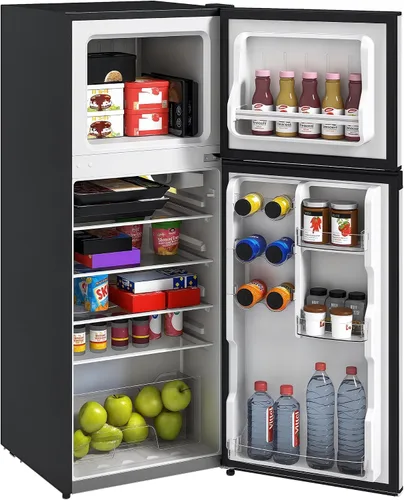 Vista 17 de HOMCOM Mini refrigerador de 4 pies cúbicos con congelador con puerta