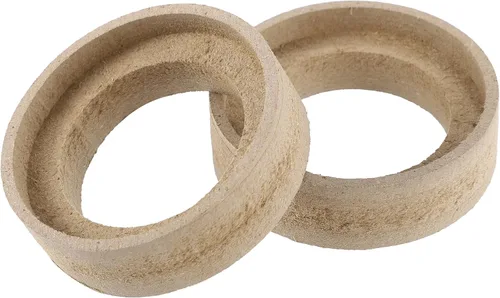Vista 4 de uxcell 4 anillos espaciadores de montaje de subwoofer universales de 1 pulgada de madera maciza beige