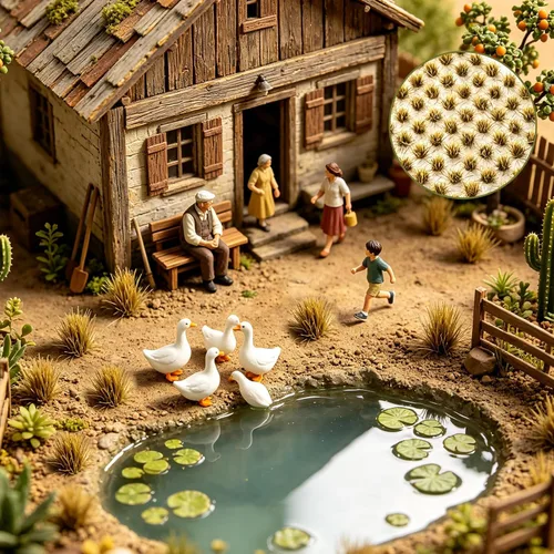 Vista 4 de Juego de 208 piezas de césped estático modelo de césped artificial ferroviario, césped artificial en miniatura, kit de terreno para bricolaje