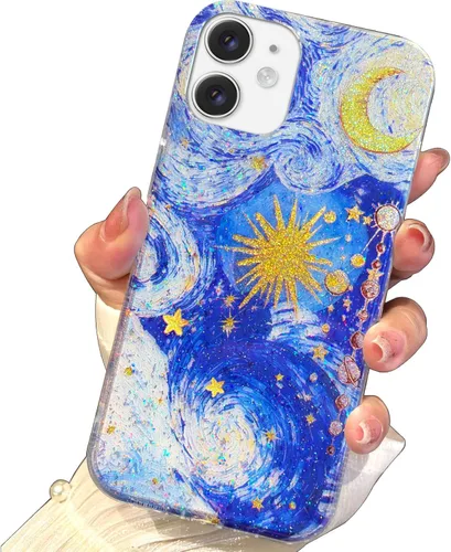 Vista 52 de I-MGAE-IN-AR Funda compacta para iPhone 12 Pro, diseño colorido de flores iridiscentes, holográfica, brillante, bonita funda para iPhone 12