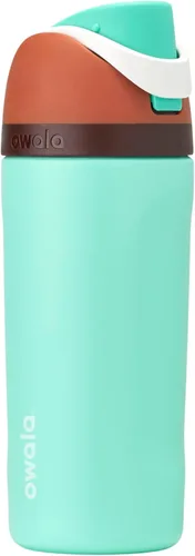 Vista 51 de Owala FreeSip - Acero inoxidable - 32 oz - Morado/Azul (pistas de esquí de los años 80)
